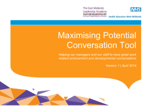 Maximising Potential Conversation Tool MPC-T
