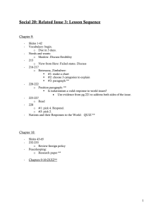 Related Issue 3 Assignments and student bklt