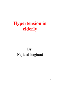 Hypertension in elderly - Home