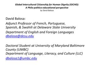 Global Intercultural Citizenship for Human Dignity: A Philo