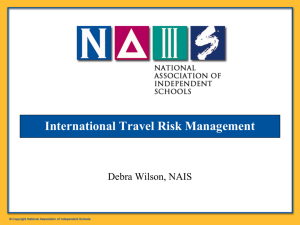 Travel Risk Management, Debra Wilson