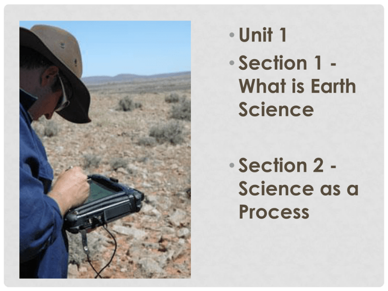 Welcome To Earth Science Chapter 1