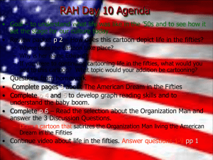 RAH Day 10 '07 Agenda life in fifties