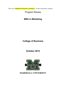 Program Enrollment: BBA in Marketing