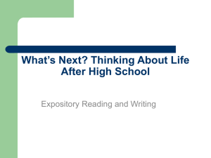 What's Next? Thinking About Life After High School