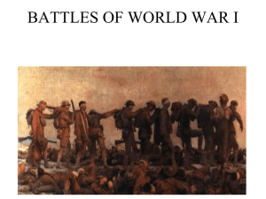 Battles of WWI PPT