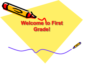 Welcome to First Grade! - School District of Clayton