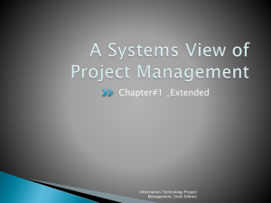 A Systems View of Project Management
