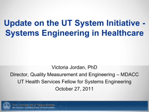 Update on the UT System Initiative