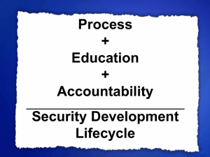 Secure Development Lifecycle