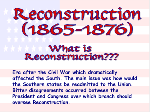 Reconstruction - Fort Bend ISD