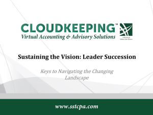 Sustaining the Vision: Leadership Succession
