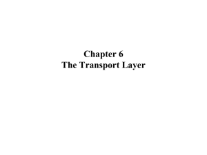 Chapter 6 The Transport Layer