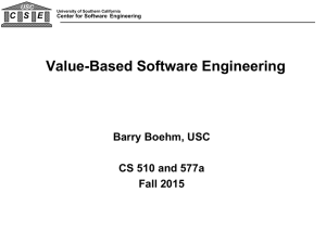 VBSE - Software Engineering II - University of Southern California