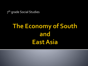 The Economy of South and East Asia