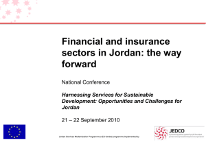 Snapshot of Financial and Insurance Services in Jordan