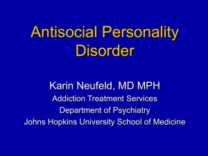 Antisocial Substance Abusers - Alcohol Medical Scholars Program