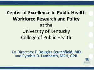 Center or Excellence in Public Health Workforce Research and