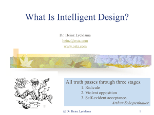 What Is Intelligent Design?