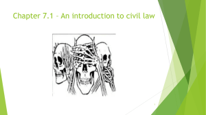 Chapter 7.1 * An introduction to civil law