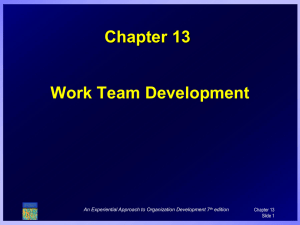 Chapter 13 Work Team Development