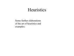 Notes on heuristics