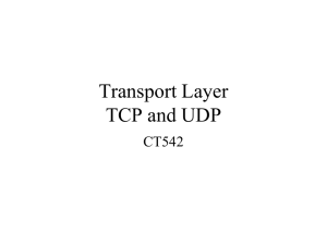 Transport Layer Details - the Department of Information Technology