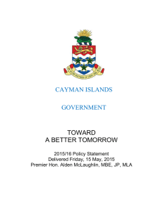 Toward a Better Tommorrow 2015-16 policy statement 15-5-15