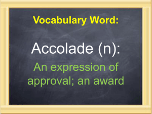 Vocabulary Word: