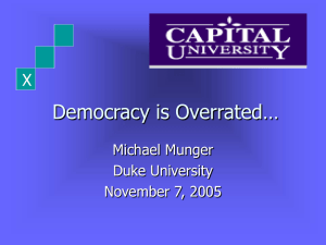 Democracy is Overrated--Capital University