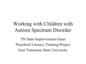 Working With Children With Autism Spectrum Disorder