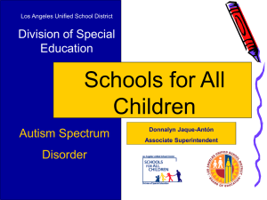 Autism - Los Angeles Unified School District