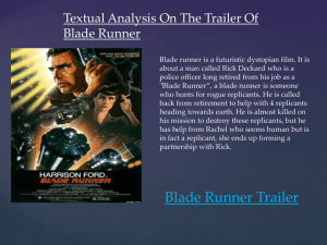 Textual Analysis on Blade Runner