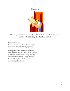 Chapter 14 Working with Basic Skills Students in Transfer Courses: