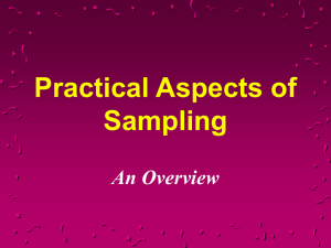 Practical Aspects of Sampling - California State University
