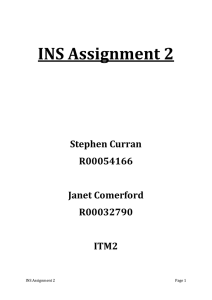 INS Assignment 2 – Report