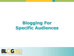 Blogging for Specific Audiences - Buzz Marketing with Blogs by