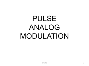 PULSE ANALOG MODULATION