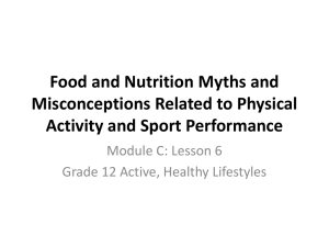 Food and Nutrition Myths and Misconceptions Related