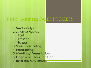 Retail Banking SALES PROCESS
