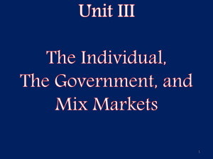 unit 3 the individual, government, and mox markets