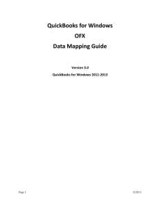 QuickBooks Data Mapping Guide - Intuit Financial Institutions
