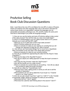 ProActive Selling Book Club Discussion Questions Note: I used