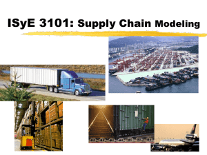 ISyE 3101: Supply Chain Modeling