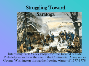 Struggling Toward Saratoga