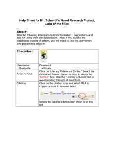 LHS Library Help Sheet for doing Research
