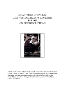 Course Listing Fall Semester 2012