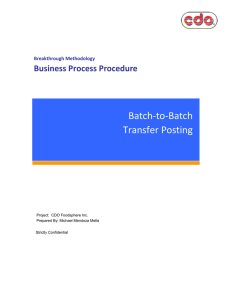 BPP of Transfer Posting Material-to-Material (Batch-to