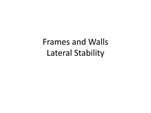 Frames and Walls Lateral Stability