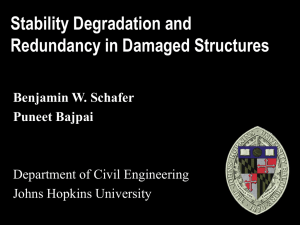 Stability Degradation and Redundancy in Damaged Structures